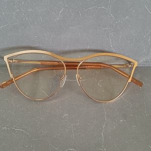 Rose Gold Metal Fashion Glasses